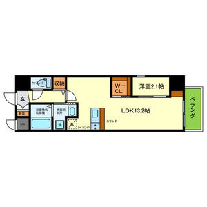 1LDK 間取り図