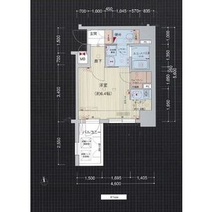 1K 間取り図
