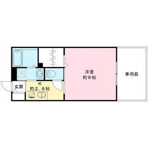 1K 間取り図