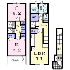 2LDK 間取り図