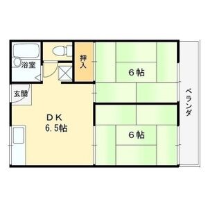 2DK 間取り図