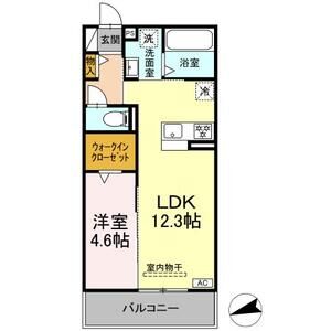 1LDK 間取り図