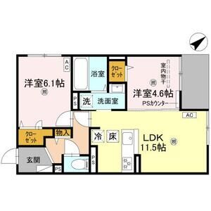 2LDK 間取り図