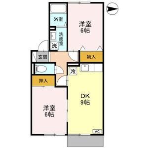 2DK 間取り図