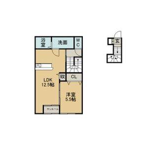 1LDK 間取り図