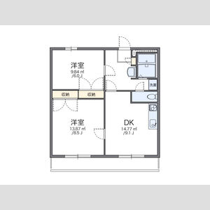2DK 間取り図