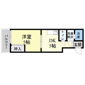 1DK 間取り図
