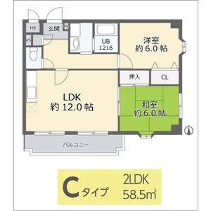 2LDK 間取り図