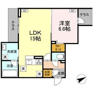 1LDK 間取り図