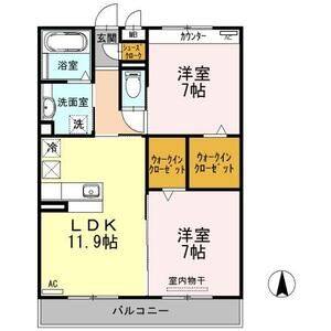 2LDK 間取り図