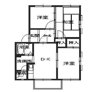 3DK 間取り図