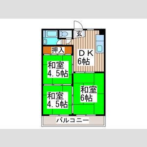 3DK 間取り図