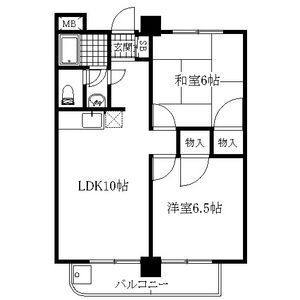 2LDK 間取り図