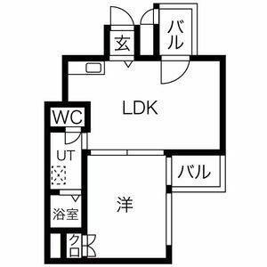 1LDK 間取り図
