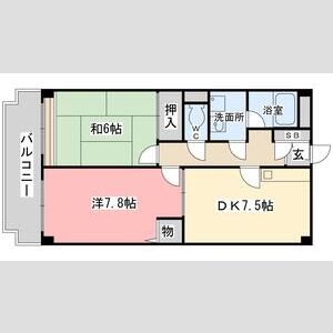 2DK 間取り図