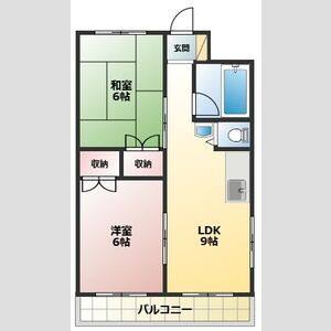 2LDK 間取り図
