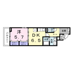 1DK 間取り図