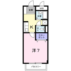 1K 間取り図