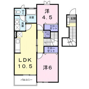 2LDK 間取り図