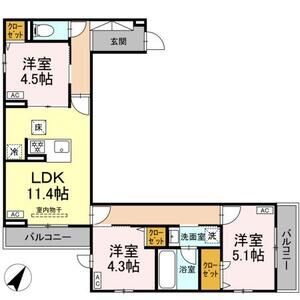 3LDK 間取り図