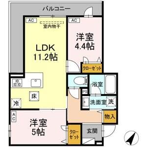 2LDK 間取り図