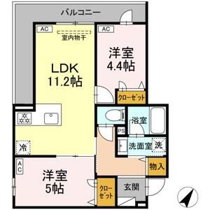 2LDK 間取り図