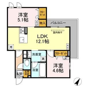 2LDK 間取り図