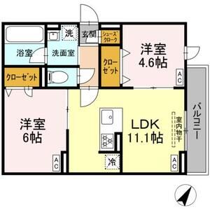 2LDK 間取り図