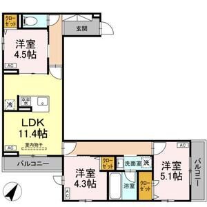 3LDK 間取り図