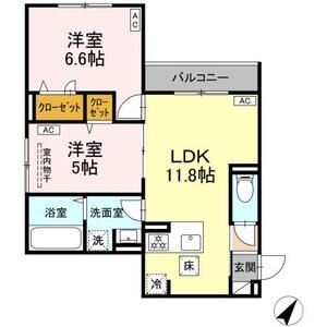 2LDK 間取り図