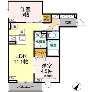 2LDK 間取り図