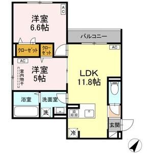 2LDK 間取り図