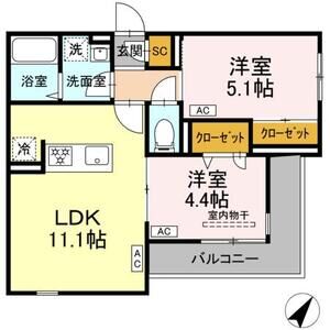 2LDK 間取り図