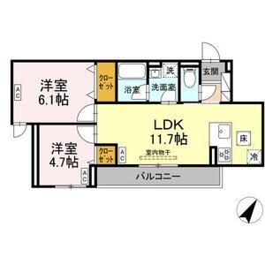 2LDK 間取り図