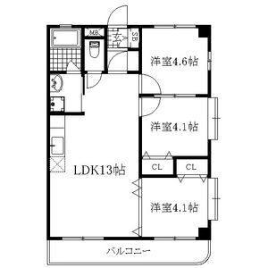 3LDK 間取り図