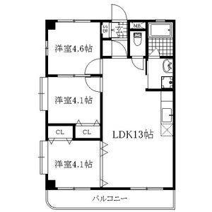 3LDK 間取り図