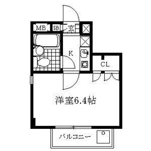 1K 間取り図