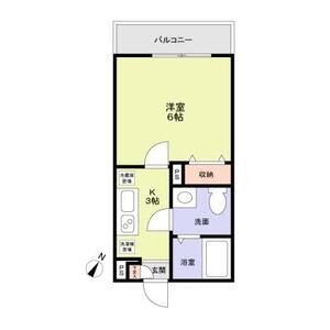 1K 間取り図