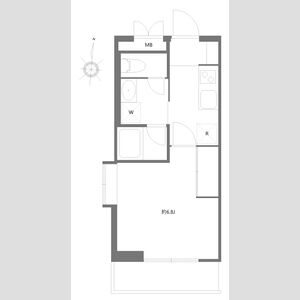 1K 間取り図