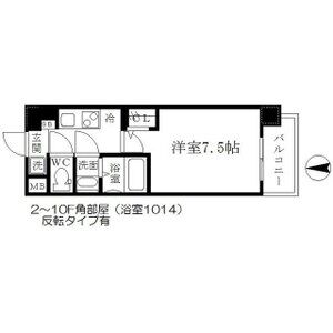 1K 間取り図