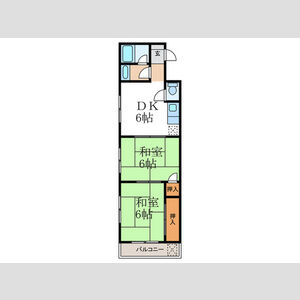 2DK 間取り図