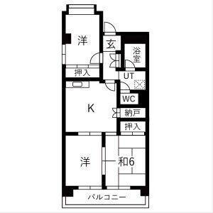 3DK 間取り図