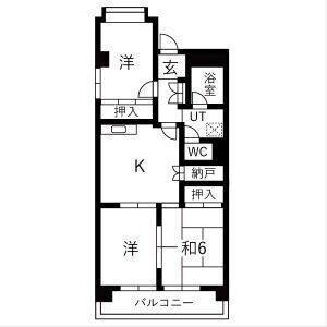 3DK 間取り図