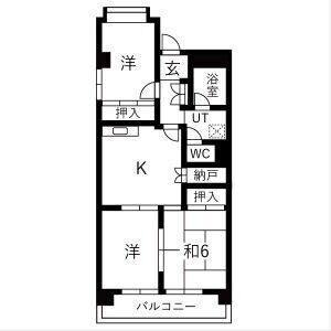 3DK 間取り図