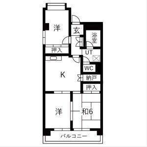 3DK 間取り図