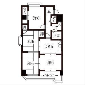 4DK 間取り図
