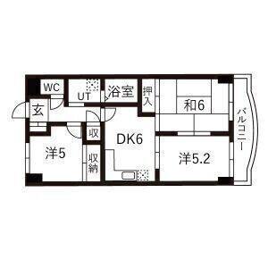 3DK 間取り図