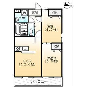2LDK 間取り図