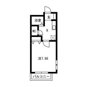 1K 間取り図