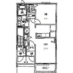 1LDK 間取り図